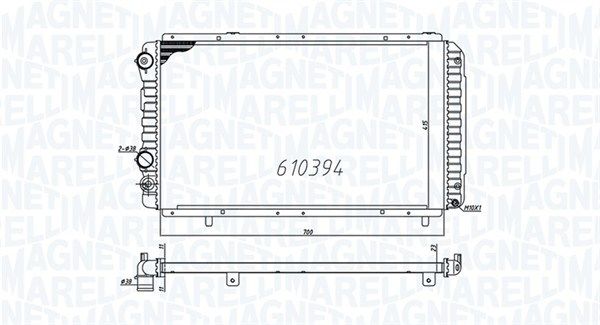 MAGNETI MARELLI Jäähdytin,moottorin jäähdytys 350213706000